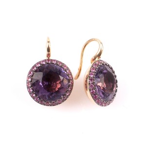 9,57CT Amethyst earrings "Venezia" 